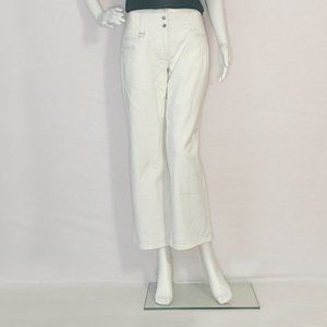 Dolce & Gabbana White Mid-Rise Wide Leg Jeans